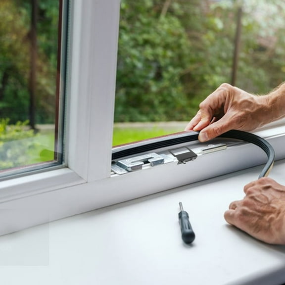 CTIRCHIU Black Sliding Window Lock with Key Adjustable No Drill Security Lock for Living Room