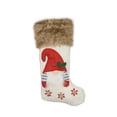 thumbnail image 3 of HUUXIW Christmas Stocking Knitted Socks Santa Claus Candy Bag Xmas Tree Ornament Home Decoration, Red, 1pc, 3 of 8