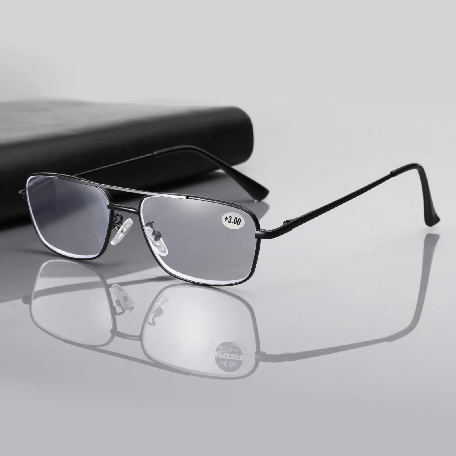 8 PK Mens Retro Aviator Reading Glasses Metal Frame Blue Light Blocking Readers