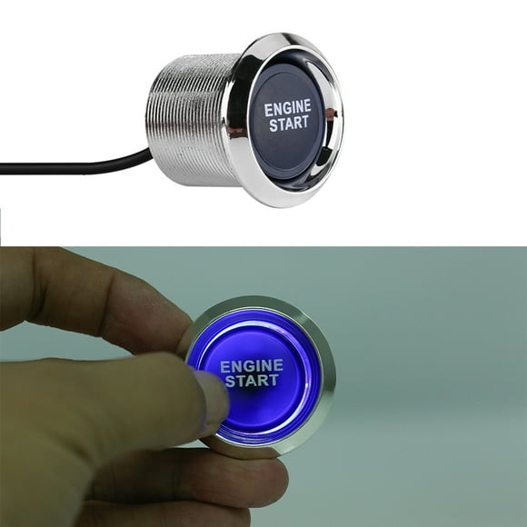 Engine Starter Button, 12V Universal Car Engine Start Push Button Ignition Switch Kit For Push To Start Ignition Kit Engine Start Button Kit Push Button Start Push Start Ignition