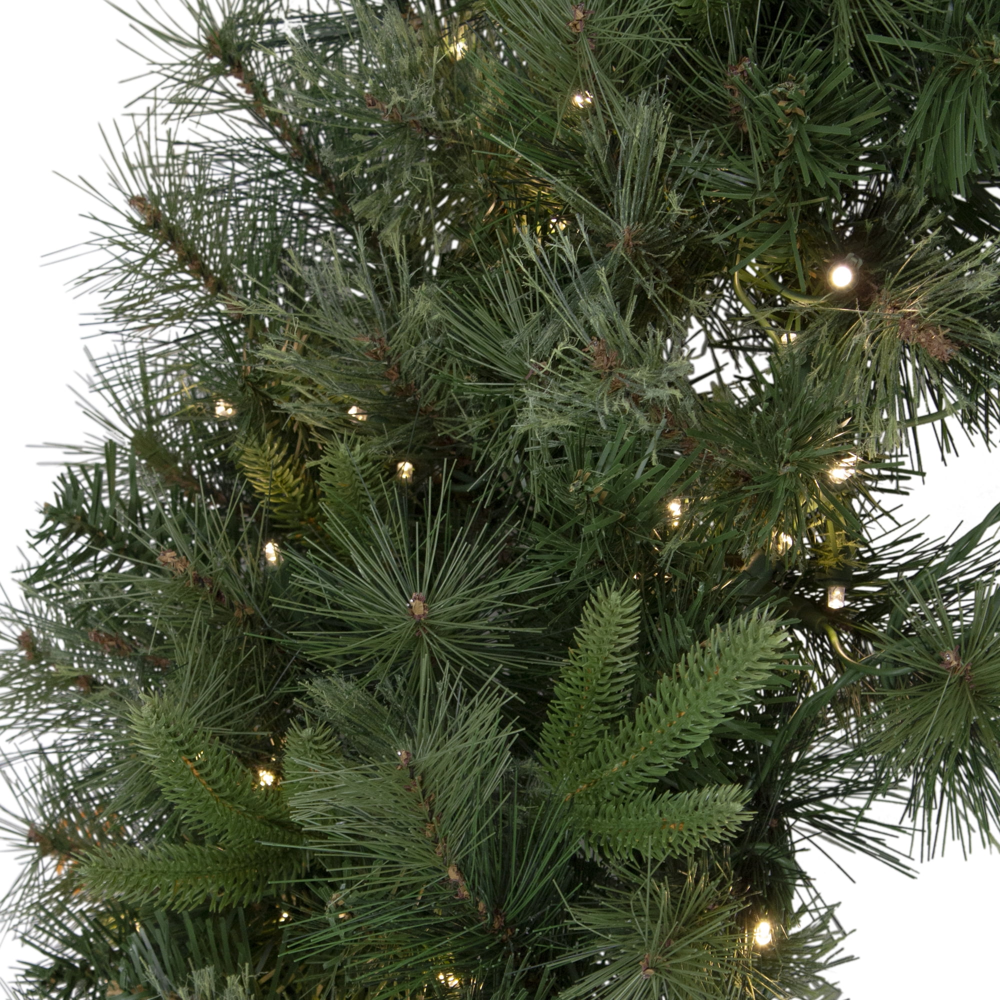 5' Pre-Lit Cashmere Mixed Pine Commerical Artificial Christmas Wreath - Warm White LED Lights