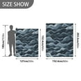 thumbnail image 4 of 50x60 inch Crystal Fleece & Arctic Fleece Blanket Soft Bed Throws for Home or Camping Navy Blue Waves, 4 of 7