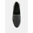thumbnail image 6 of EMILIA Black Patent Stud Penny Loafers, 6 of 6