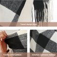 thumbnail image 3 of Bufanda para hombre y mujer, bufanda de invierno a cuadros, bufanda clásica de invierno a cuadros con borde de borlas, bufanda suave y cálida, 3 of 5
