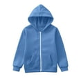 thumbnail image 3 of Byoo Sweatshirt for Tween Boy Oversize Zipper Solid Full-Sleeve Sweatshirts with Pocket Comfort Clothes,11-12T, 3 of 6
