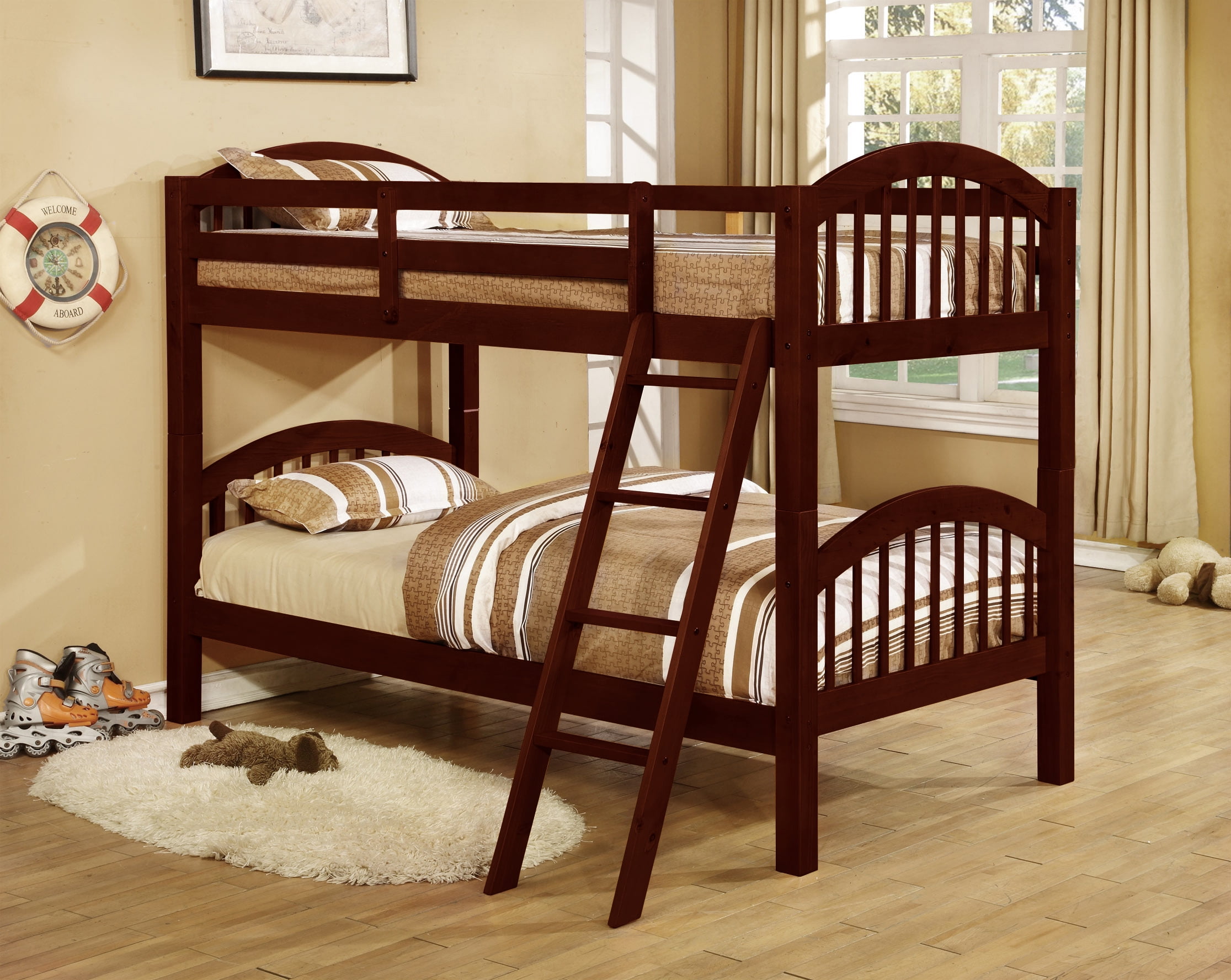 Glenmount Convertible Twin Arched Bunk Bed