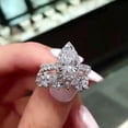 thumbnail image 2 of asddcavvf Silver Promise Rings Delicate Design Knot Set Diamond Fashion Ring Wedding Ring for Women, 2 of 8