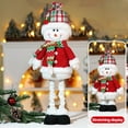 thumbnail image 2 of Christmas Telescopic Doll Ornaments Striped Plaid Snowman Elk Window Decorations, Christmas Atmosphere Decoration for Home and Party, 2 of 5