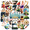 4A, variant on Cartoon Fairy Tale Theme Stickers, Waterproof Fairy Tale Theme Sticker for Water Bottle Laptop Phone Cases Planner Skateboard Luggage Helmet Party Favor Decor, Ideal for Adults Teens Teacher Rewards