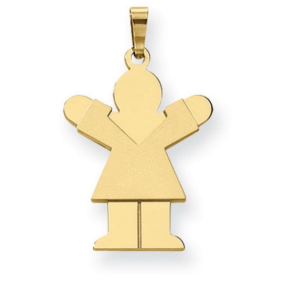 14k Yellow Gold Girl Charm