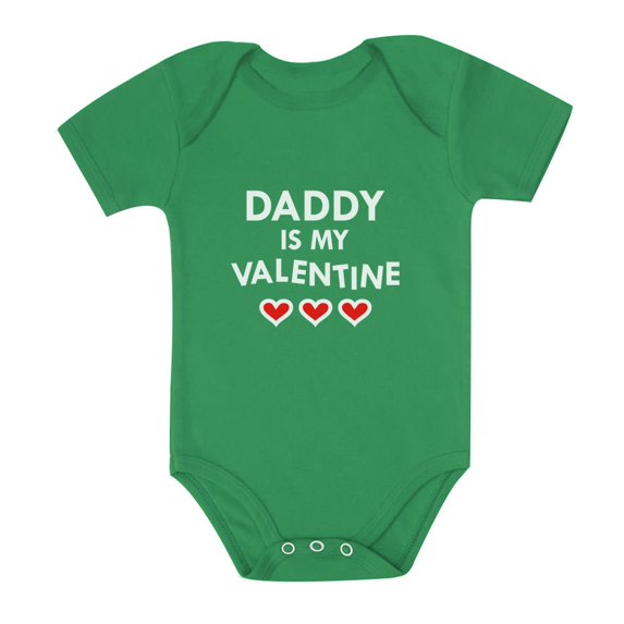 Tstars Girls Valentine's Day Love Daddy Is My Valentine Cute Infant Gift for Valentine's Day Gift Idea for Girl Outfit Baby Bodysuit