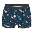 thumbnail image 4 of Goofa Space Dinosaur Printed Men's Boxer Briefs Underwear, Moisture-Wicking Underwear, Trunk,Soft and Breathable Cotton Underwear-XX-Large, 4 of 9