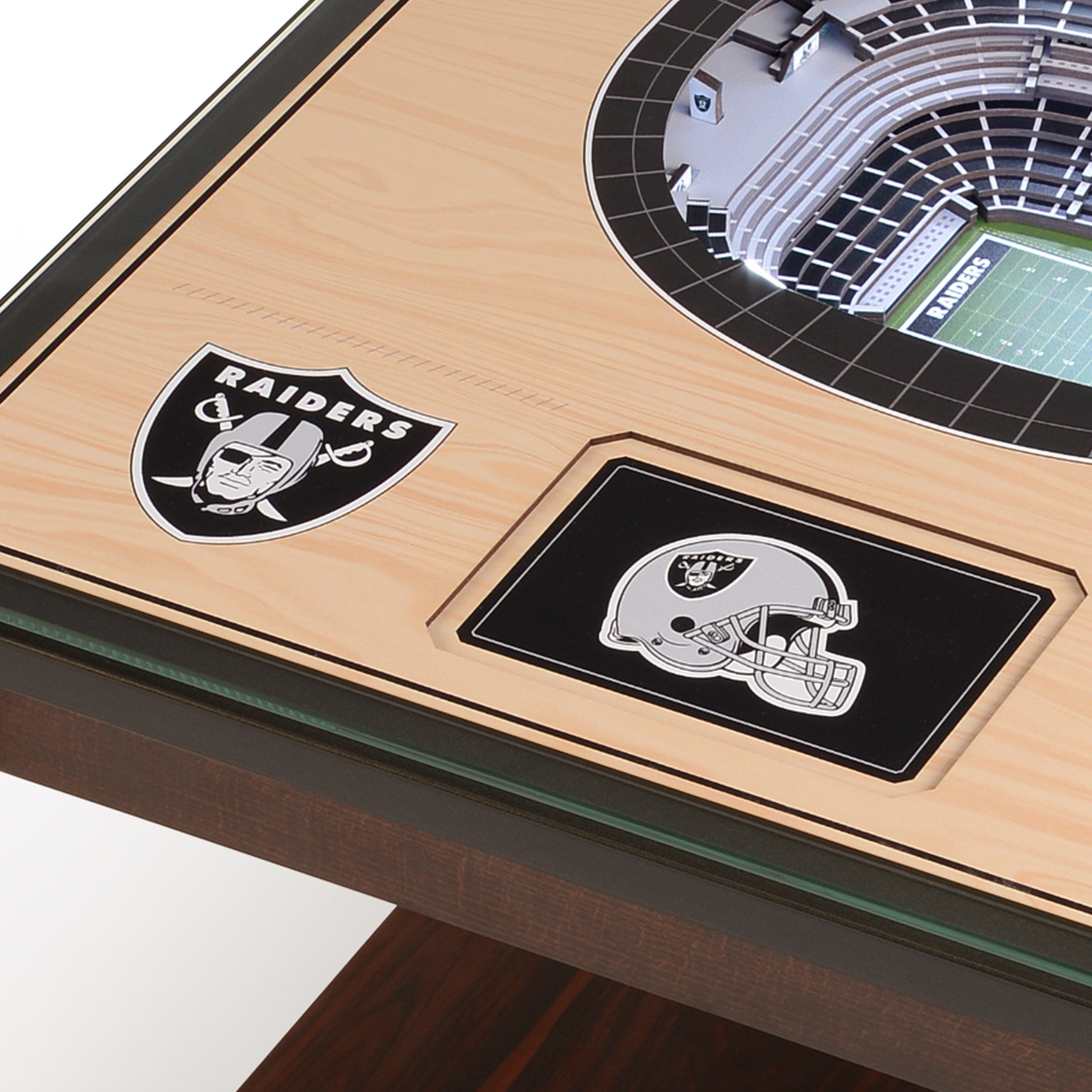 Las Vegas Raiders 25-Layer StadiumViews Lighted End Table