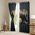 thumbnail image 3 of Feelyou Wildlife Wolf Boy Black Out Curtains, Rustic Curtains Pack of 2 (42x63 Each), 3 of 6