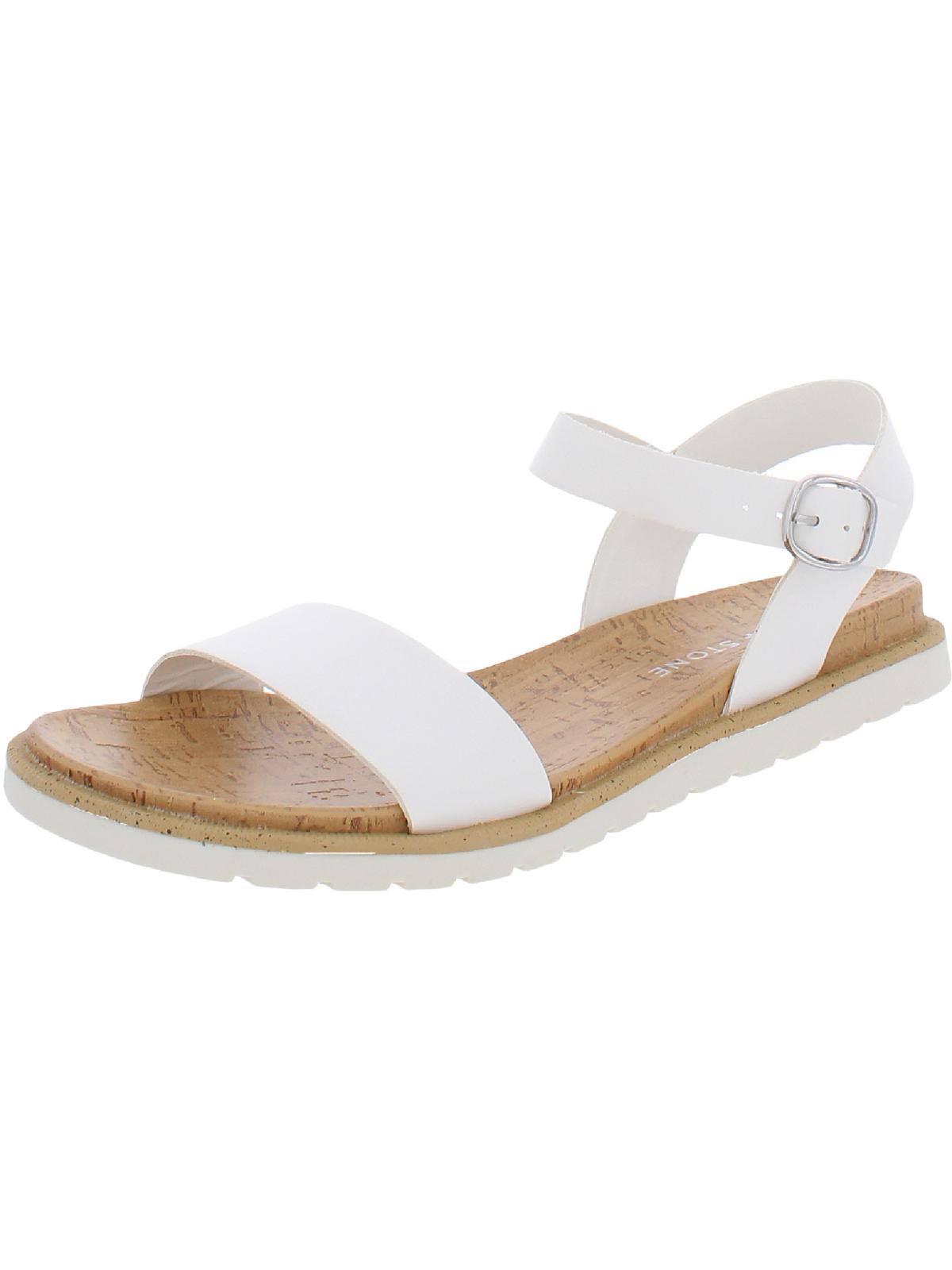 Sun + Stone Womens Mattie Cork Ankle Strap Footbed Sandals