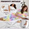 thumbnail image 6 of DISNIMO Butterfly Rainbow Printed Women's Short Sleeve Pajama Sets Soft 2 Piece Lounge Set Short Sleeve Tops and Capri Pant Pjs for Home, S, 6 of 7