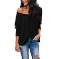 thumbnail image 1 of Pull-over Casual à Col en V à Manches Longues pour Femmes, 1 of 4