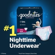 Goodnites Girls Nighttime Bedwetting Underwear, S/M (43-68 lbs), 14 Count (Select for More)