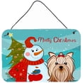 thumbnail image 2 of Carolines Treasures BB1879DS812 Snowman With Silver Gray Poodle Wall and Door Hanging Prints, 2 of 7