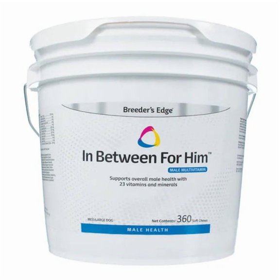 Breeder's Edge In Between For Him- Male Multivitamin For Medium & Large Dogs, 360 soft chews