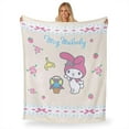 thumbnail image 4 of The Northwest Group 1SAN-23600-0097-RET 50 x 60 in. Sanrio My Melody Sweet Spring Silk Touch Throw, Beige, 4 of 6