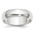 thumbnail image 1 of Platinum 6mm Half Round Wedding Band Ring Size 7 Classic Domed, 1 of 9