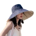 thumbnail image 1 of Qarigey Sombrero de pescador para acampar para mujer, gorra de ala ancha ajustable con cuerda, sombreros de cubo de estilo informal a la moda Type2 NO2, 1 of 6