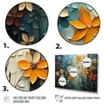 thumbnail image 3 of Designart "Leaves Autumnal Euphony Patchwork II" Modern Wall Decor, 3 of 5