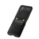 thumbnail image 4 of Funda para teléfono con tarjetero de PU con cordón para mujer y hombre, a prueba de golpes, protectora para tarjetas Negro para Flip Four, 4 of 9