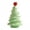 A, variant on dianhelloya Ceramic Christmas Tree Decor High-temperature Firing Ceramics Ceramic Christmas Tree Figurine Small Xmas Tree with Fruit Topper Festive for Home