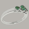 thumbnail image 4 of LBG British Made 9k White Gold Natural Emerald Womens Anniversary Ring - 33 size options - Size 7.75, 4 of 7