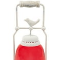 thumbnail image 4 of Northlight Avian Bird Antique-Style Glass Candle Lantern - 11.75" - Red and White, 4 of 9