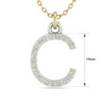 thumbnail image 5 of SuperJeweler C Initial Necklace In 14 Karat Yellow Gold With 18 Diamonds, With Free 18 Inch Chain, For Women, 5 of 6
