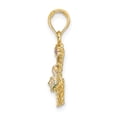 thumbnail image 2 of Diamond2Deal 14K Yellow Gold Enameled Easter Basket with Bunny, Bow and Eggs Pendant for Women, 2 of 3