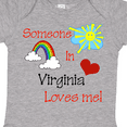 thumbnail image 4 of Inktastic Someone in Virginia Loves Me Boys or Girls Baby Bodysuit, 4 of 5