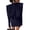 Navy Blue, variant on Women'S Elegant Bodycon Mini Dress with Long Sleeves and Ruched Detail for Parties Navy Blue S