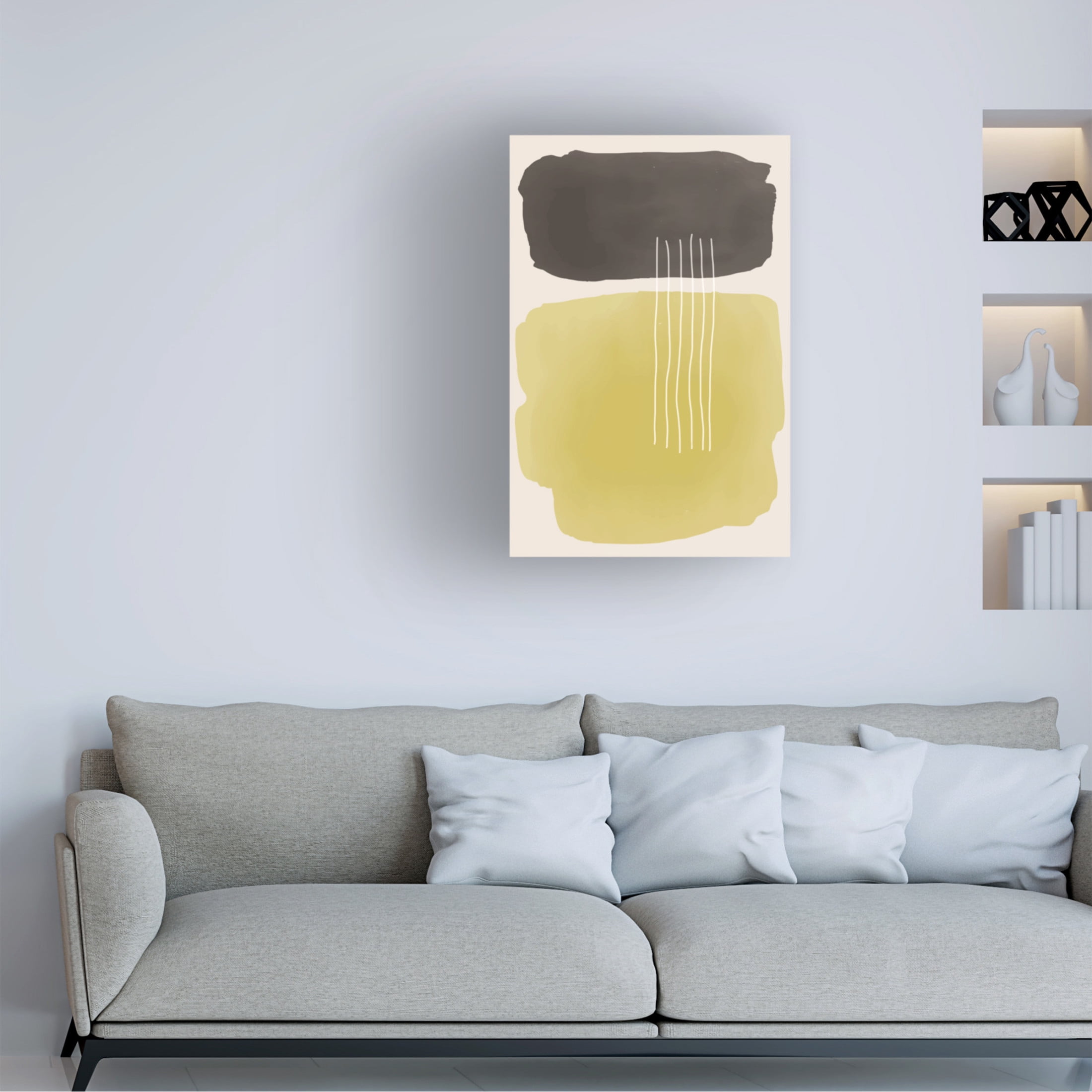 Trademark Fine Art jay stanley Watercolor Shapes Series 2 Canvas Wall Art