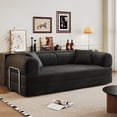 thumbnail image 3 of Jopath 79" Convertible Sofa Bed with Fixed-Shape Frame & Removable Armrests,Modular Corduroy Folding Mattress Couch for Living Room,Bedroom,No Assembly Needed,Black, 3 of 11
