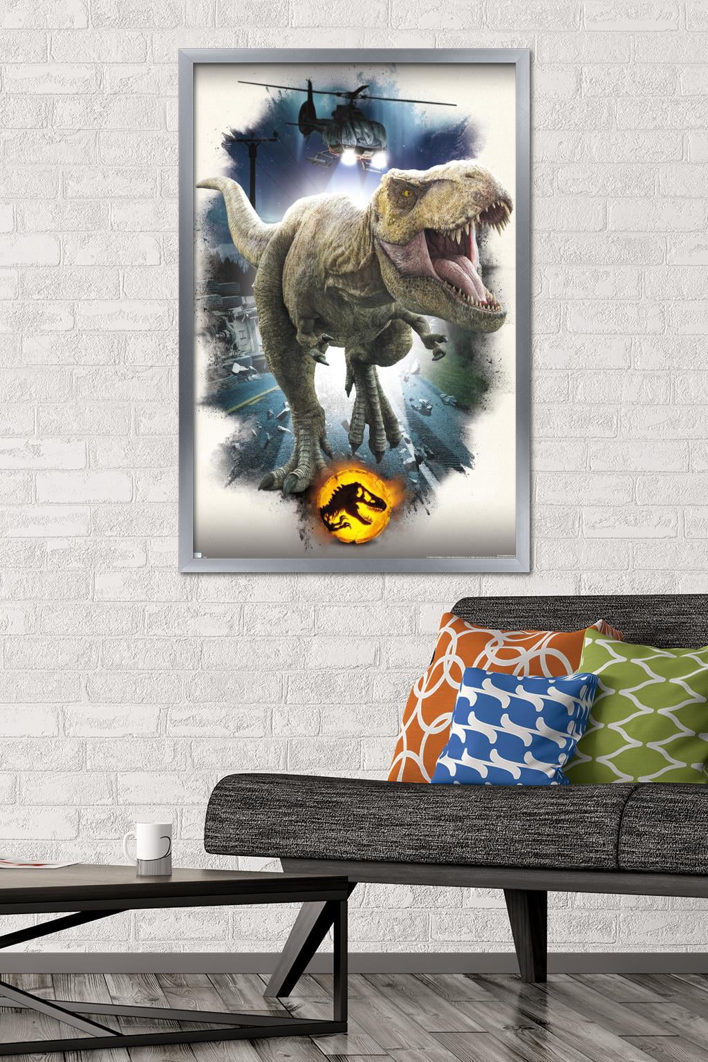 Jurassic World: Dominion - T. Rex Focal Wall Poster, 22.375" x 34" Framed