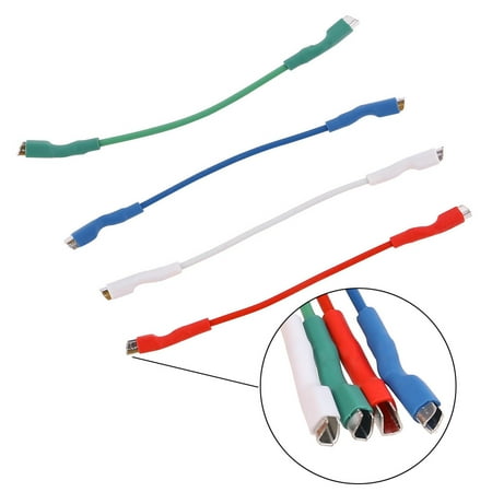 Tizuqe 4Pcs Universal 50mm Cartridge Phono Cable Leads Header Wires for 1.2-1.3mm Pins Turntable Phono Headshell Accessories