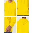 thumbnail image 5 of Sudadera con capucha y forro de felpa para hombre Sudaderas con capucha de manga larga sólida con bolsillo Amarillo grande, 5 of 5