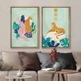thumbnail image 3 of IDEA4WALL Framed Canvas Print Wall Art Set Mid-Century Modern Tropical Cheetah Abstract Nature Modern Art Decorative Bohemian Geometric Minimalism Prints for Rooms - Natural 16"x24"x3, 3 of 5