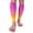 Pink/Peach/Yellow, variant on Calf Compression Sleeve for Women & Men, Footless 20-30 mmHg Support for Shin Splints, Varicose Veins, Nurses, Black/Purple/Gray, 3X-Large Size, 1 Pair