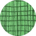 thumbnail image 1 of Ahgly Company Indoor Round Abstract Emerald Green Modern Area Rugs, 4' Round, 1 of 4