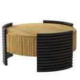 thumbnail image 6 of GZXS 31.5" Round Coffee Table with Flip Top & Hidden Compartment, Two-Tone Design, Modern MDF Storage Center Table for Living Room/Home Decor, Wood+Dark Brown, 6 of 9
