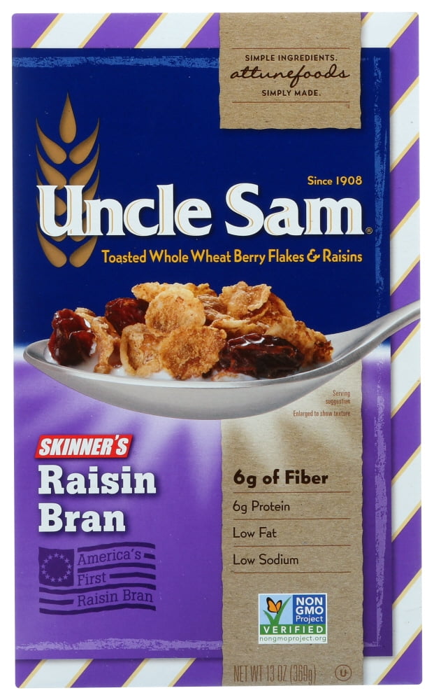 Uncle Sam Cereal, Raisin Bran Cereal, 13 Oz.