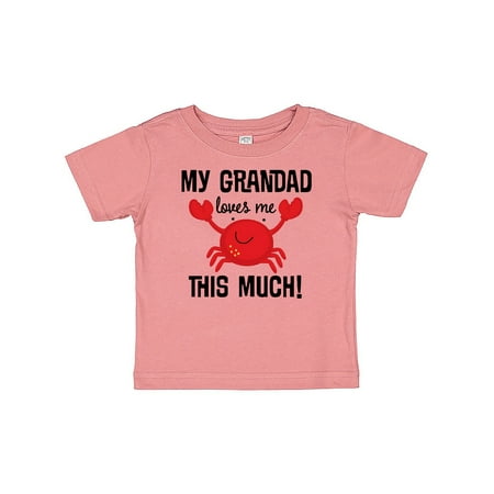 

Inktastic Grandad Loves Me Grandchild Crab Gift Baby Boy or Baby Girl T-Shirt