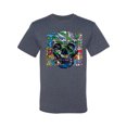 thumbnail image 2 of Vintage Distressed Legends Skull Pop Culture Men's Graphic T-Shirt, Vintage Heather Blue, 4XL, 2 of 3