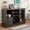 Espresso, variant on Synthetic Wood Nightstand / Organize Bedside / 2 Drawers with Inner Dimensions