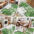 thumbnail image 5 of St. Patrick's Area Rugs 3'x5', Small Throw Rugs for Living Room Bedroom, Lucky Shamrock Green Eucalyptus Floral Farm Wooden Indoor Outdoor Rug Non-Slip Low Pile Carpet Runner Reversible Floor Mats, 5 of 8